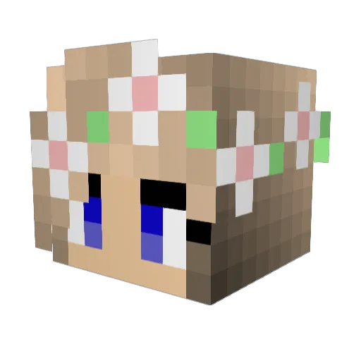 nati0409 Minecraft avatar head, 3D render