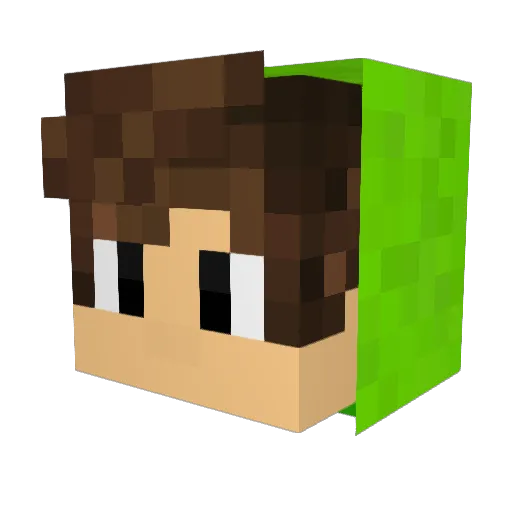 nati123 Minecraft avatar head, 3D render