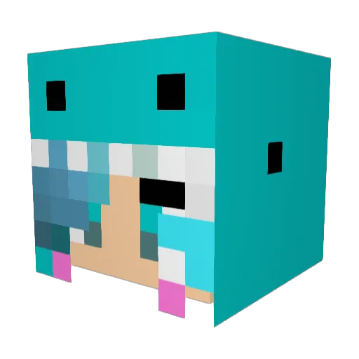 natika1231 Minecraft avatar head, 3D render