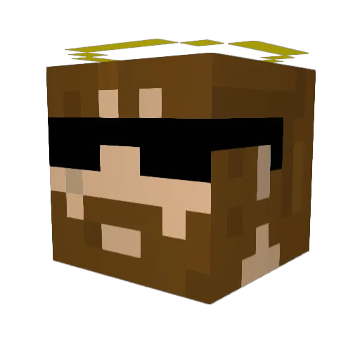 nativeprd Minecraft avatar head, 3D render