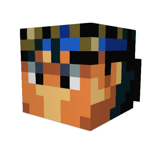 natjram Minecraft avatar head, 3D render