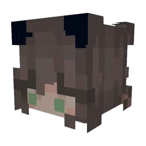 natkitkat Minecraft avatar head, 3D render