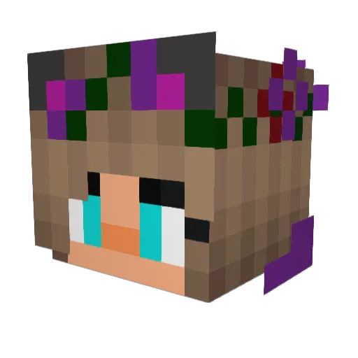 natmoon Minecraft avatar head, 3D render