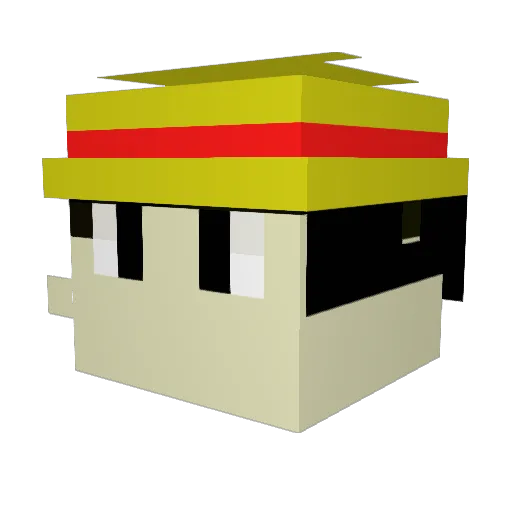 natoesha Minecraft avatar head, 3D render