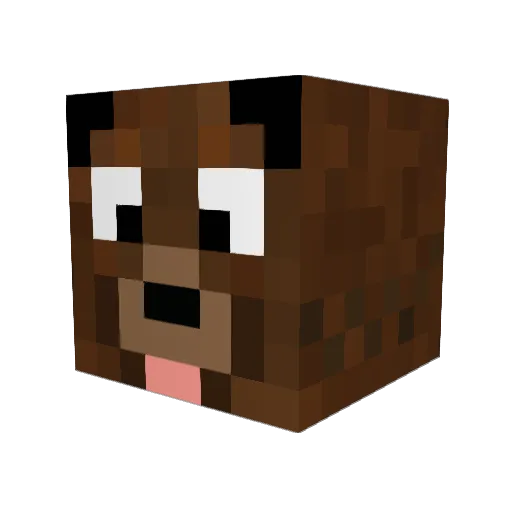 natokom Minecraft avatar head, 3D render