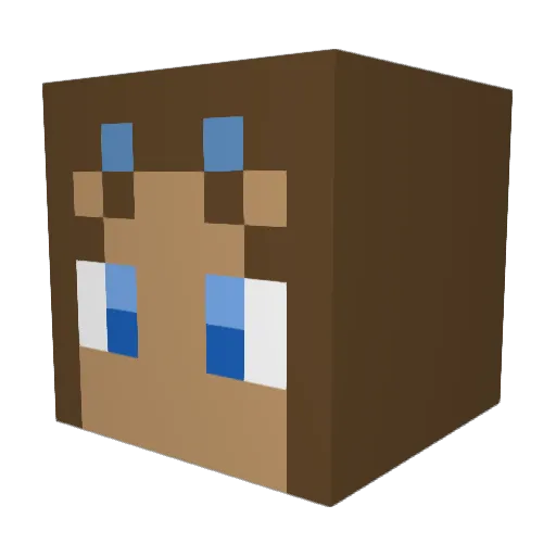 natoodle Minecraft avatar head, 3D render