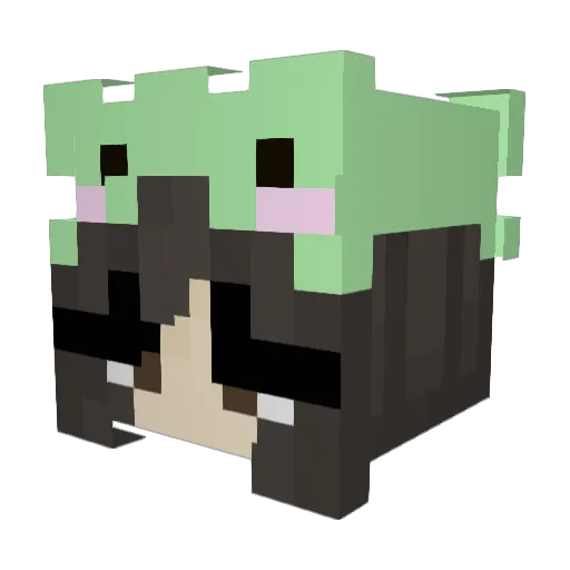 natoolie Minecraft avatar head, 3D render