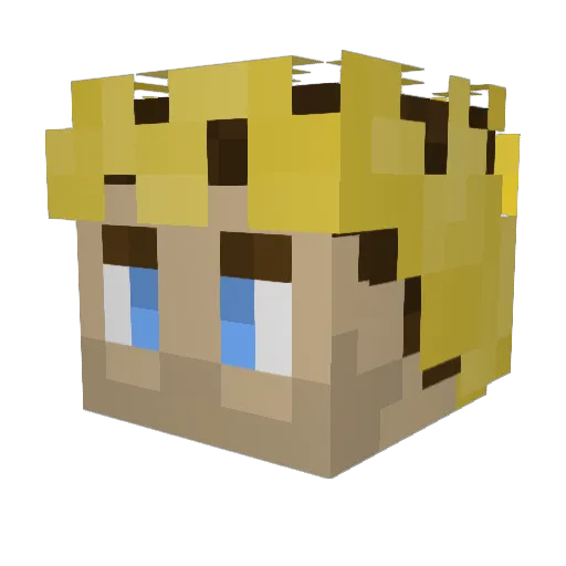 natrushka_ Minecraft avatar head, 3D render