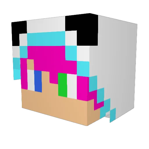 natsu0810 Minecraft avatar head, 3D render
