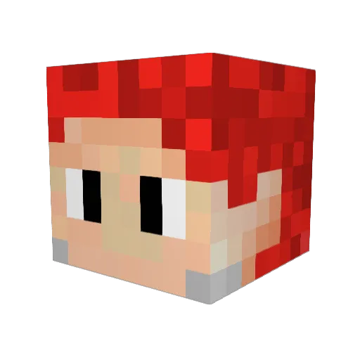 natsu321 Minecraft avatar head, 3D render