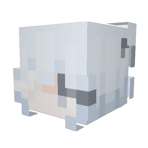 natsucon Minecraft avatar head, 3D render