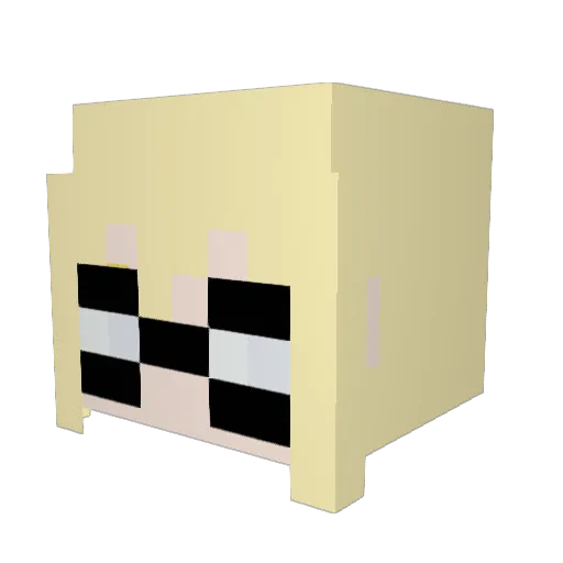 natsuihibi Minecraft avatar head, 3D render