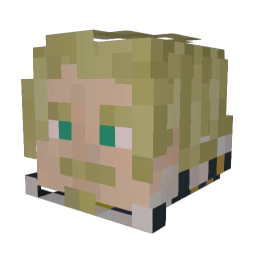 natsushiba Minecraft avatar head, 3D render
