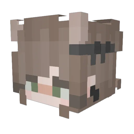 nattalusiaaa Minecraft avatar head, 3D render