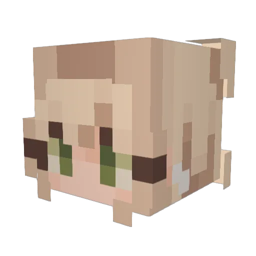 nattibae Minecraft avatar head, 3D render