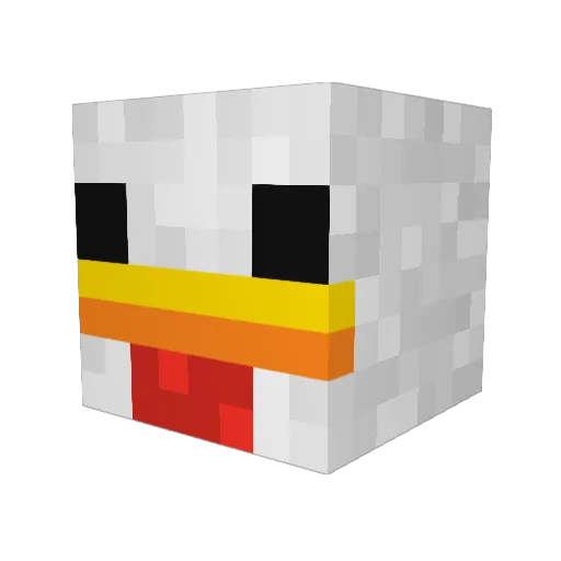 nattiya Minecraft avatar head, 3D render