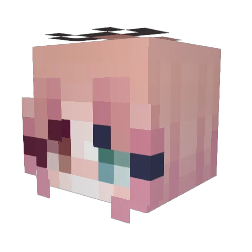 nattoe_ Minecraft avatar head, 3D render