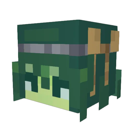 nattokatto Minecraft avatar head, 3D render