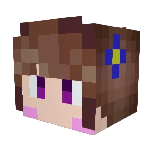 nattou_p Minecraft avatar head, 3D render