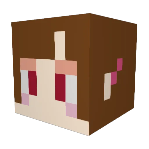 nattowoman Minecraft avatar head, 3D render