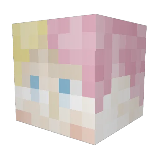 nattyBTS Minecraft avatar head, 3D render