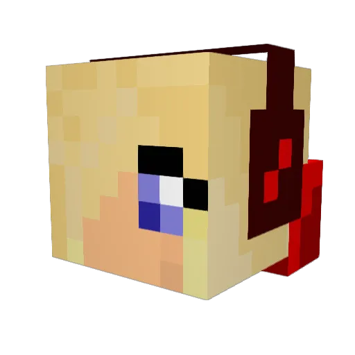 nattybatty Minecraft avatar head, 3D render