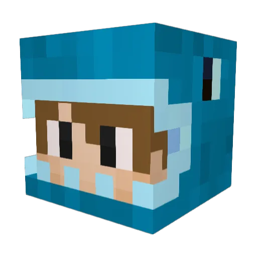 natu1032 Minecraft avatar head, 3D render