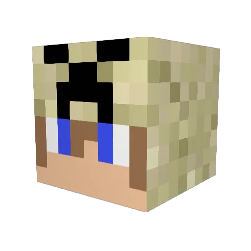natu719 Minecraft avatar head, 3D render