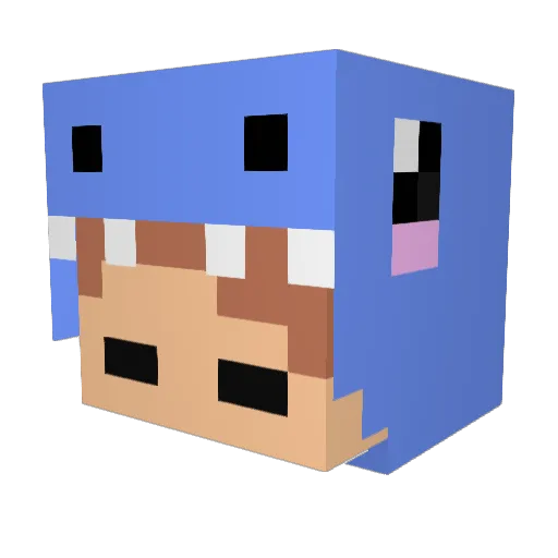 natukusa_14 Minecraft avatar head, 3D render