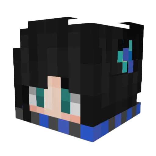 natunehashi Minecraft avatar head, 3D render