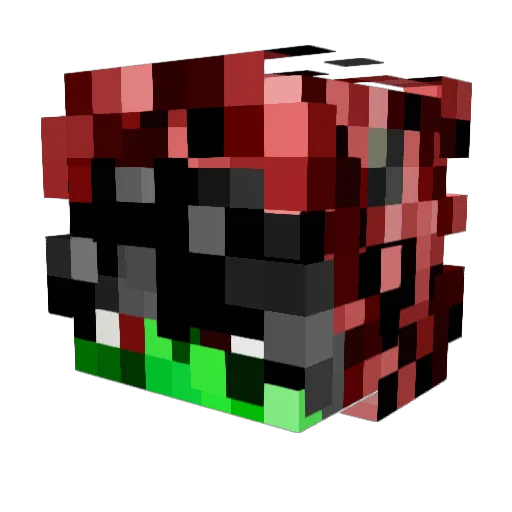 naturalmono Minecraft avatar head, 3D render