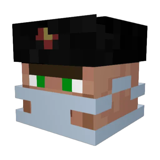 nature73 Minecraft avatar head, 3D render