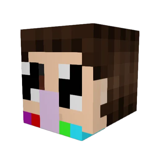 natuursteen Minecraft avatar head, 3D render