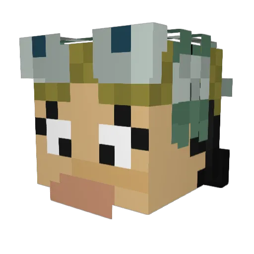 natxo_ Minecraft avatar head, 3D render