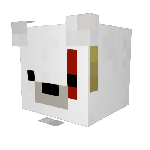 nau800 Minecraft avatar head, 3D render