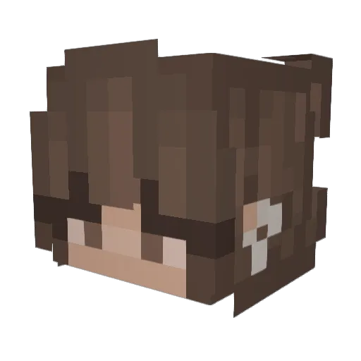 naughtchance Minecraft avatar head, 3D render