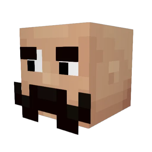 naune Minecraft avatar head, 3D render