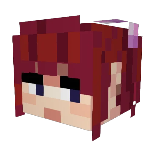 naushnika Minecraft avatar head, 3D render