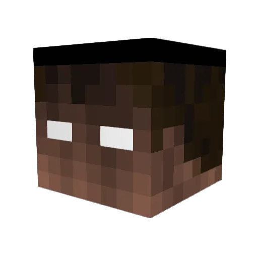 nav_3 Minecraft avatar head, 3D render