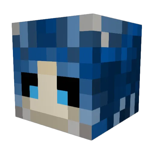 navy1218 Minecraft avatar head, 3D render