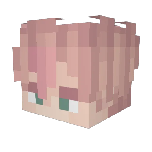 nawyk Minecraft avatar head, 3D render
