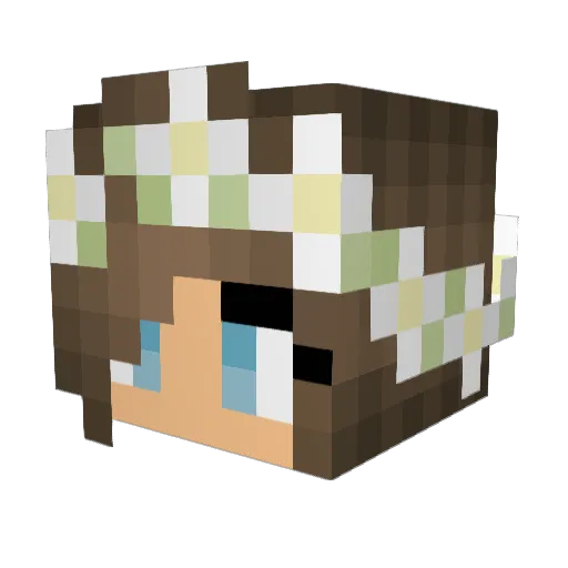 naya_1 Minecraft avatar head, 3D render