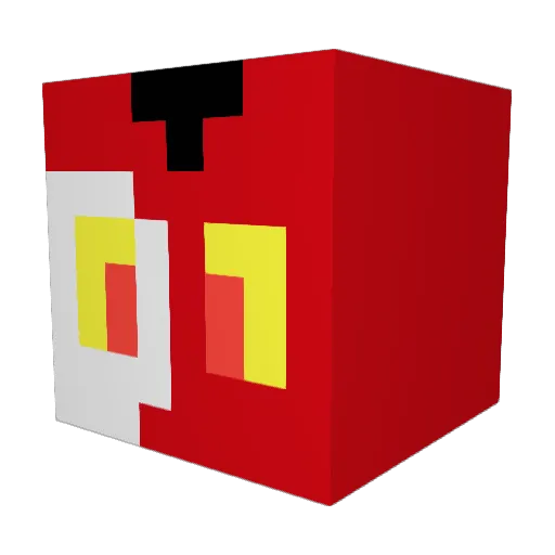 nayback1 Minecraft avatar head, 3D render