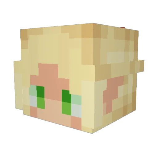 nayeerda Minecraft avatar head, 3D render