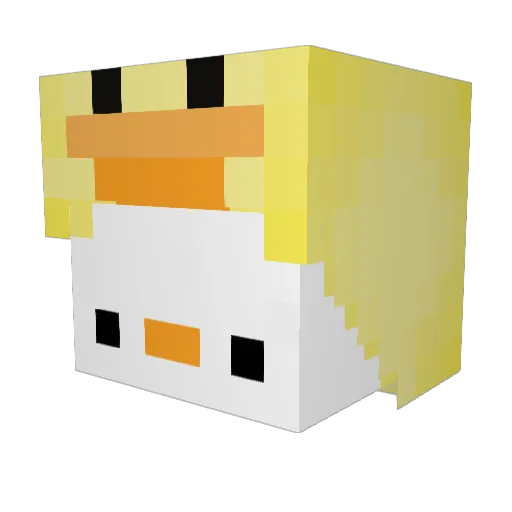 nayeonniee Minecraft avatar head, 3D render