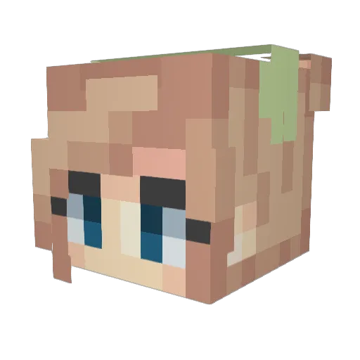 naymet Minecraft avatar head, 3D render