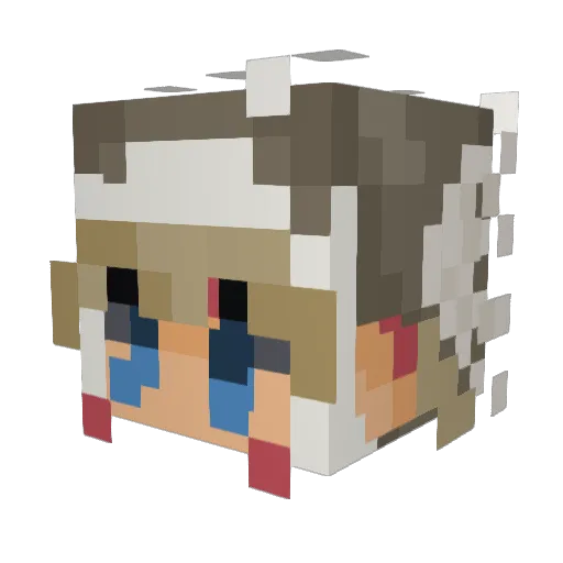 naynathan Minecraft avatar head, 3D render
