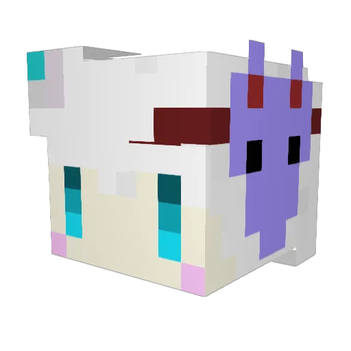 nayoya Minecraft avatar head, 3D render