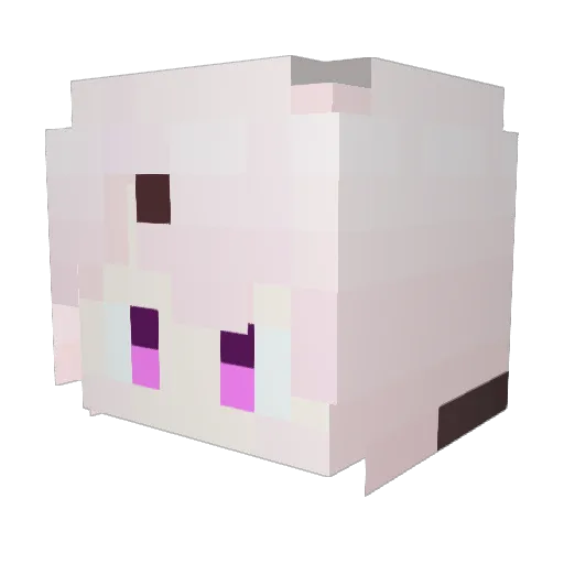 nayumari Minecraft avatar head, 3D render