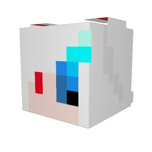 nayuta2911 Minecraft avatar head, 3D render